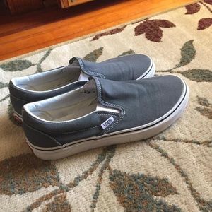 Women’s Gray slip on canvas vans sneakers